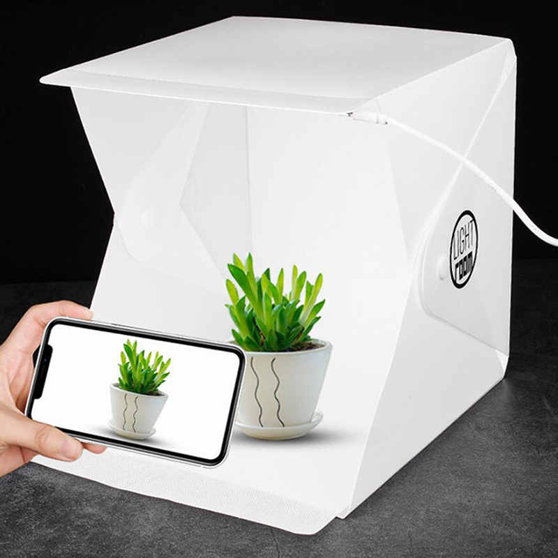 Photography Lighting Tent - ホット写真撮影 LED ライトルームフォトスタジオライトテントソフトボックス背景フォトボックスデジタル一眼レフカメラ用 22 センチメートルポータブル折りたたみライトボックス
