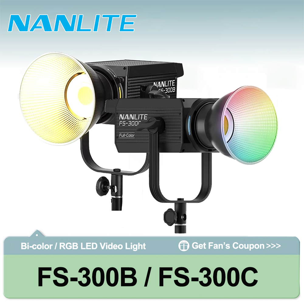 Photography Lighting Grid - Nanlite FS-300B バイカラー ボーエンズマウント LEDライト FS-300C