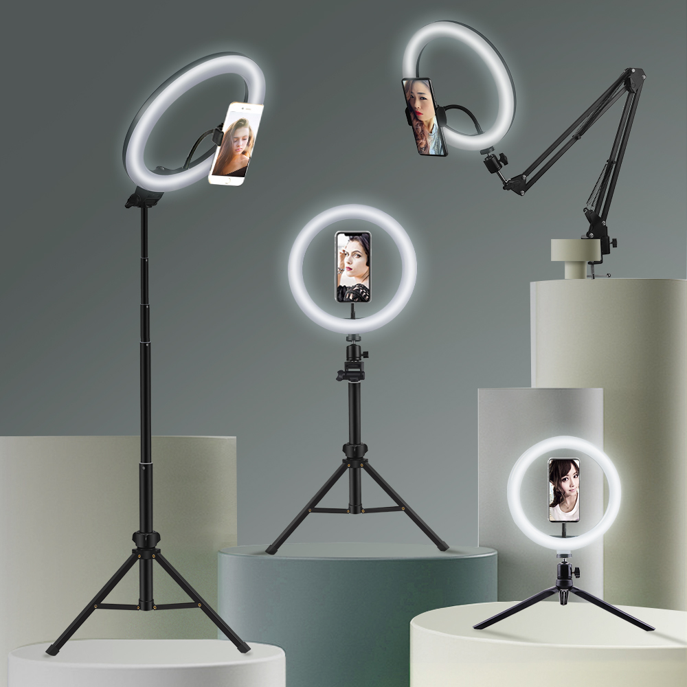 Photography Lighting Stick - Youtube撮影vlog selfie円形リングライトled写真ビデオカメラランプスタジオ照明電話ホルダー