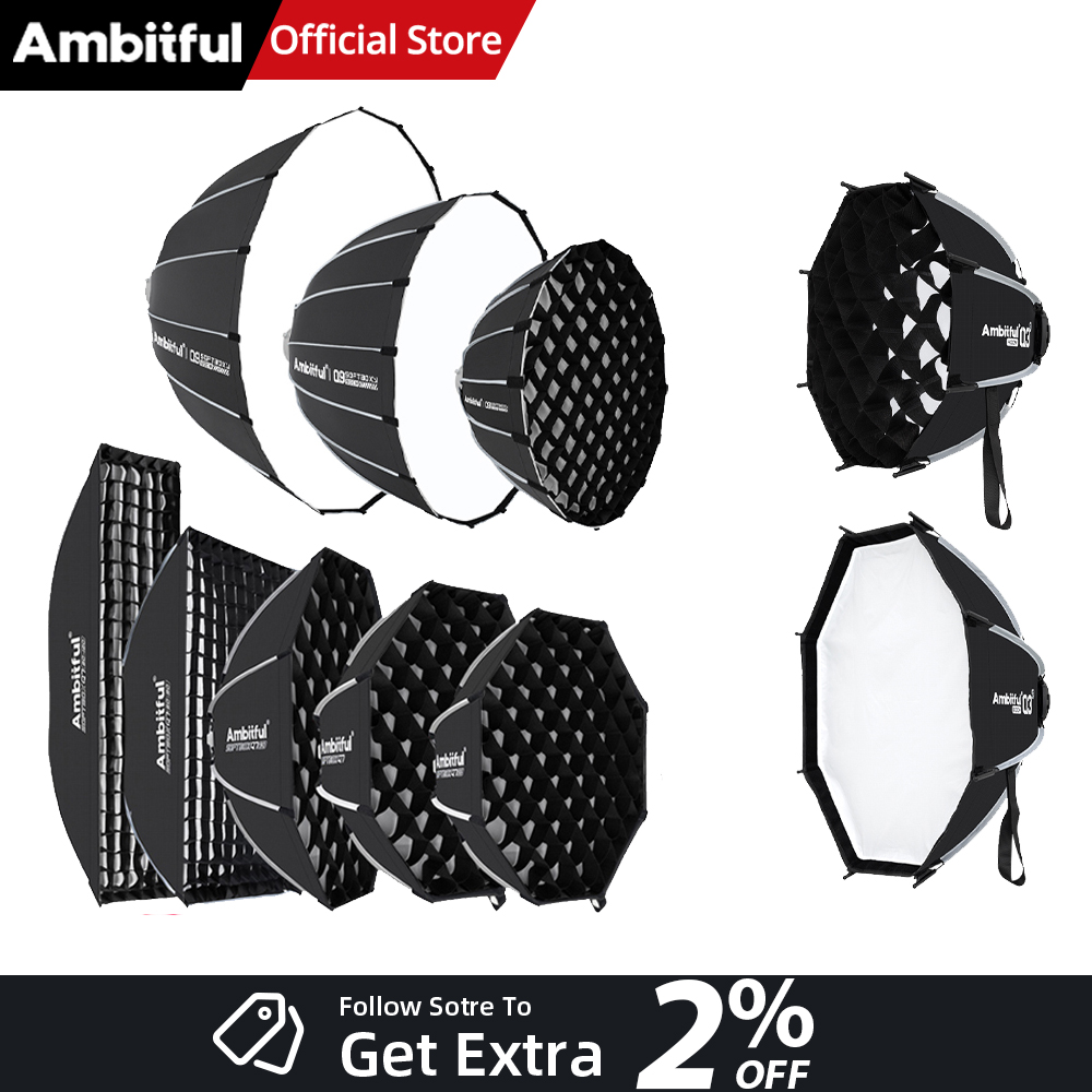 Photography Lighting Grid - AMBITFUL Q3/Q7/Q9シリーズ クイックリリース ソフトボックス 40cm 60cm