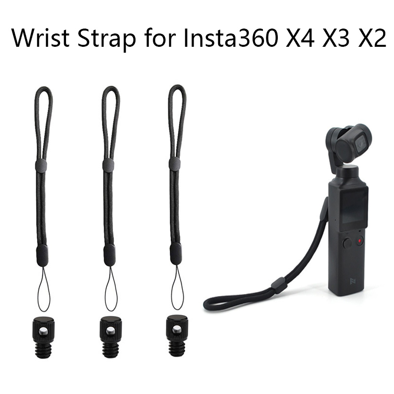 Insta360 Camera X4 - Insta360 X5 X4 X3 X2用ハンドリストストラップ、紛失防止ランヤードロープストラップ、1/4ネジコネクターマウントホルダークリップ付きハンドロープ