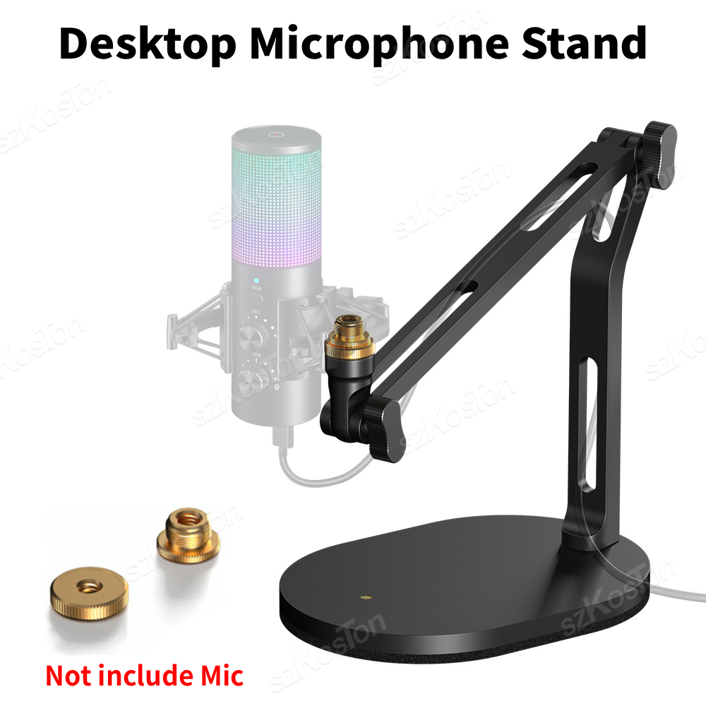 Boom Arm Stand - 折りたたみ式デスクトップマイクスタンド AM8 K669B SM7B対応 ヘビーデューティーマイク調整可能メタルブームアーム 録音