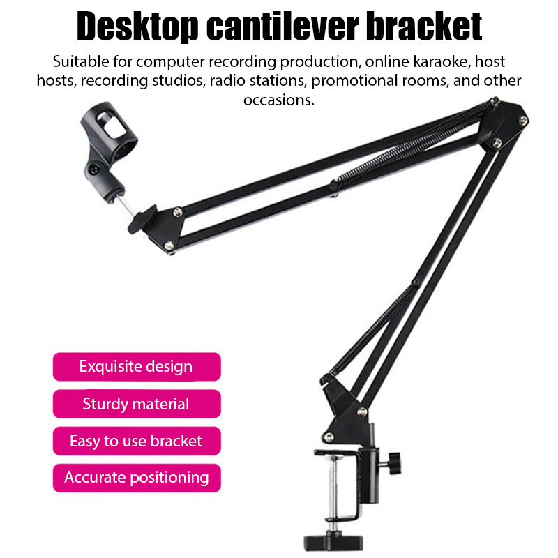 Boom Arm Stand - プロフェッショナル柔軟なデスクトップマイク吊り下げ調整可能なブームシザーアームスタンドポッドキャストストリーミングYoutubeマイクホルダー用