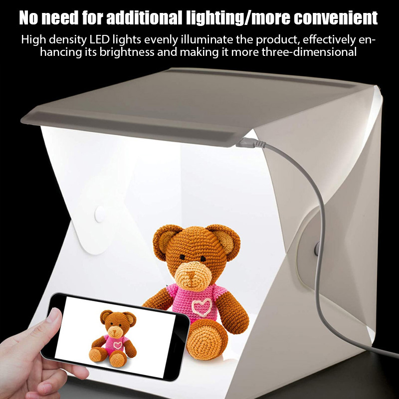 Photography Lighting Tent - ライトボックス ミニフォトスタジオボックス 23*22*24cm 撮影ボックス ライトスタジオ 撮影テントボックスキット