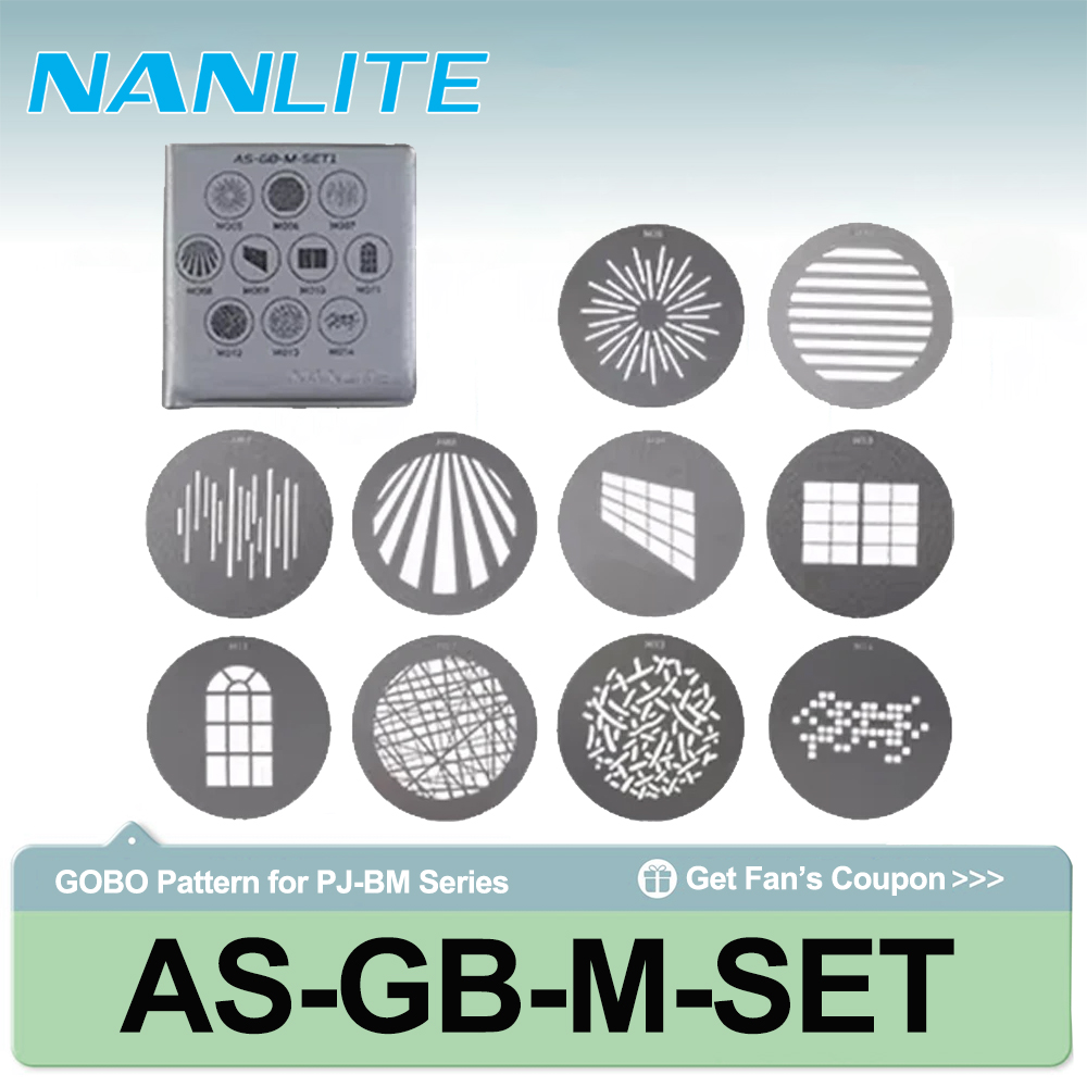 Snoot Flash Modifier - Nanlite AS-GB-M-SET Mサイズ GOBOパターンピース Nanlite PJ-BM-25-45