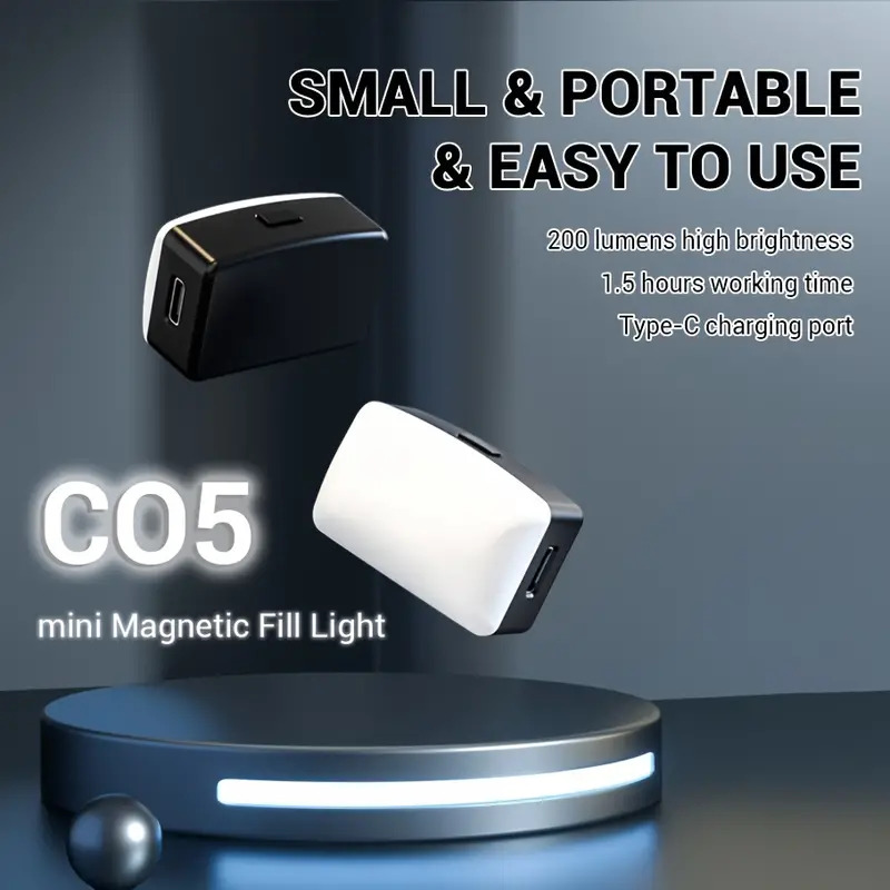 Photography Lighting Stick - ミニ磁気 LED Selfie ライト IPhone Samsung