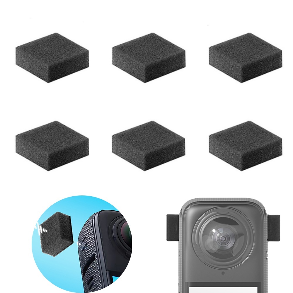 Insta360 Camera X4 - 6 個マイクフロントガラス Insta360 X4 X5 ノイズリダクションスポンジマフラーフロントガラス