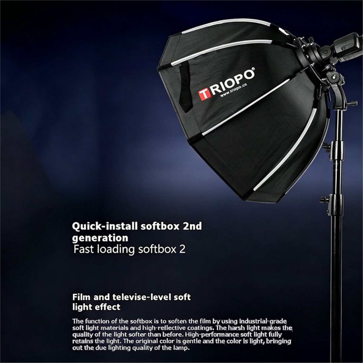 Photography Lighting Grid - L70A KS2-90cm折りたたみ式八角形ソフトボックス写真撮影用ディフューザー（V860III TT600スピードライトフラッシュライト用、グリッドなし）