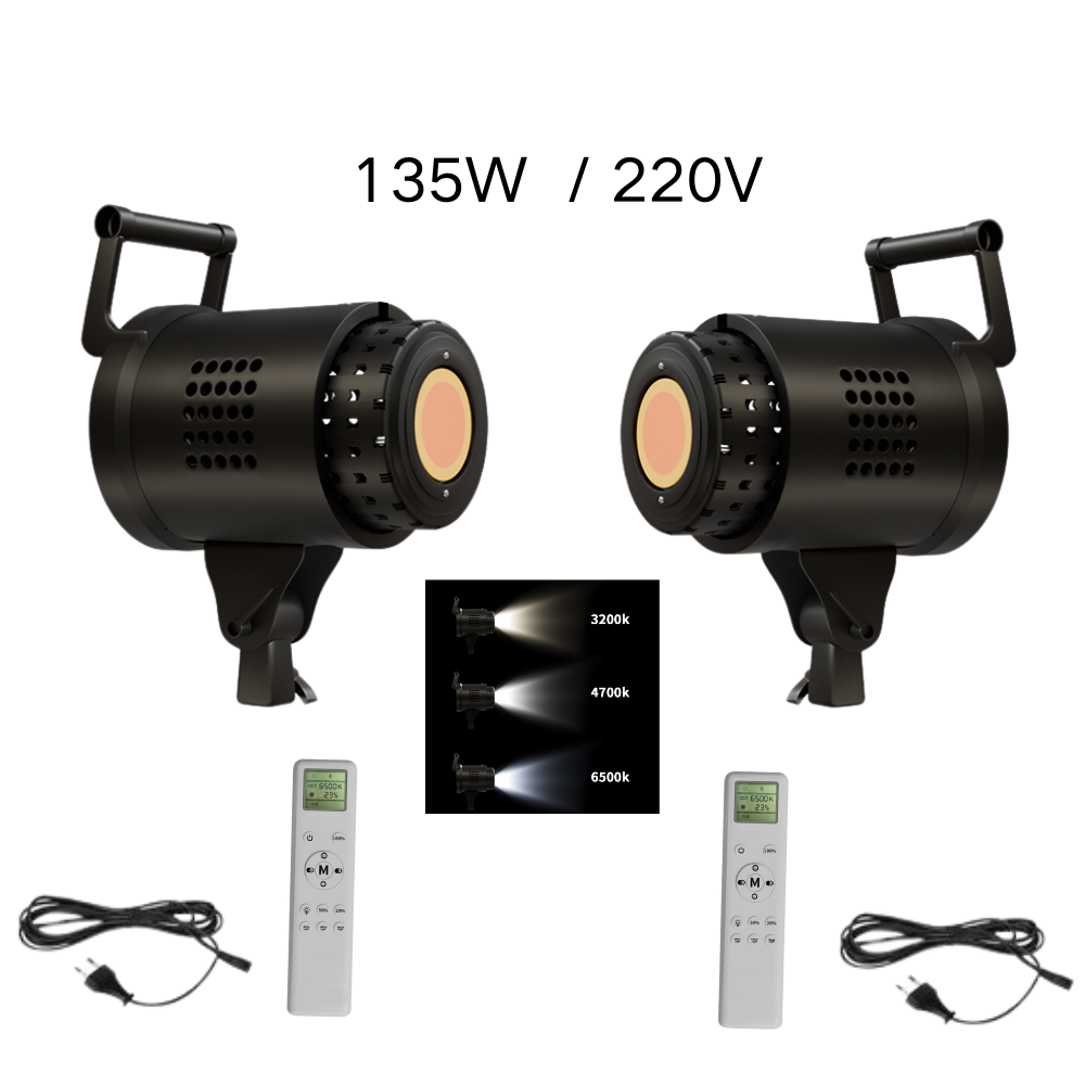 Photography Lighting Stick - 115/135W撮影用ボーエンズマウントLED照明 220V ビデオスタジオ デイライトバランスランプ ポートレートフラッシュスタジオ 3000-6000K