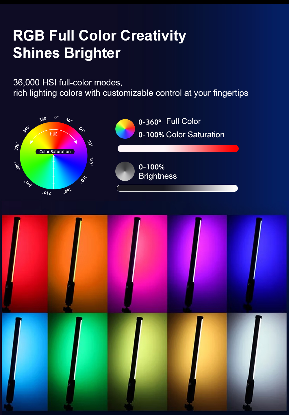LUXCEO P300 RGBチューブライト 5W 380L - Photography Lighting Stick のレビューと価格