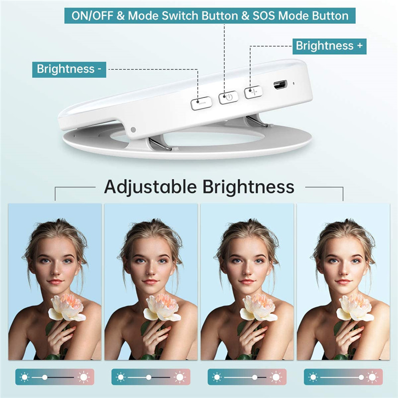 ポータブル LED クリップリングライト 40 LED Se - Photography Lighting Stick のレビューと価格
