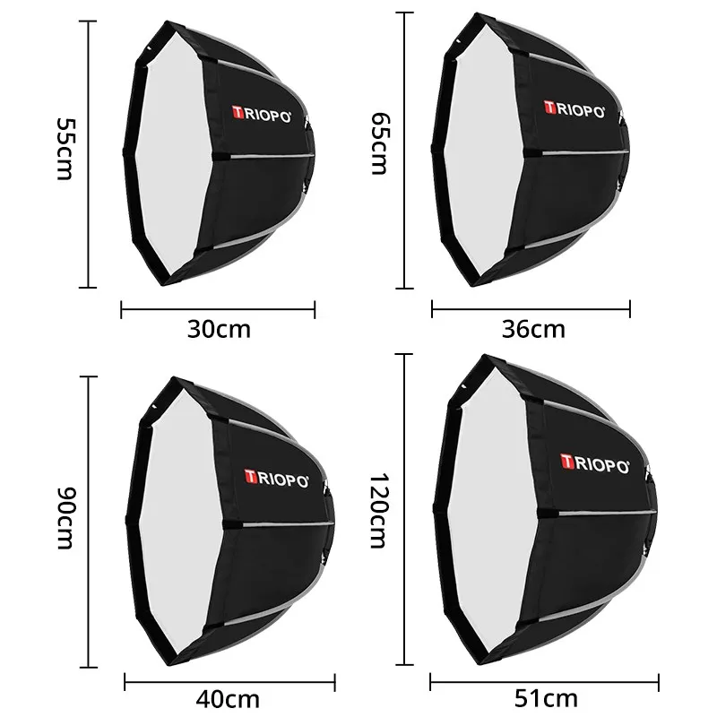 Triopo 55/65/90/120cm オクタゴンソフト - Photography Lighting Grid のレビューと価格