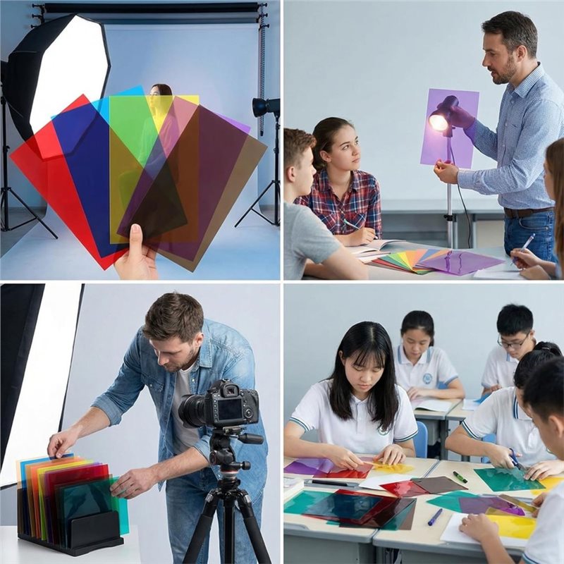 ABDJ-A4 PVC シート 9 色、18 枚入り、DIY - Photography Lighting Diy のレビューと価格