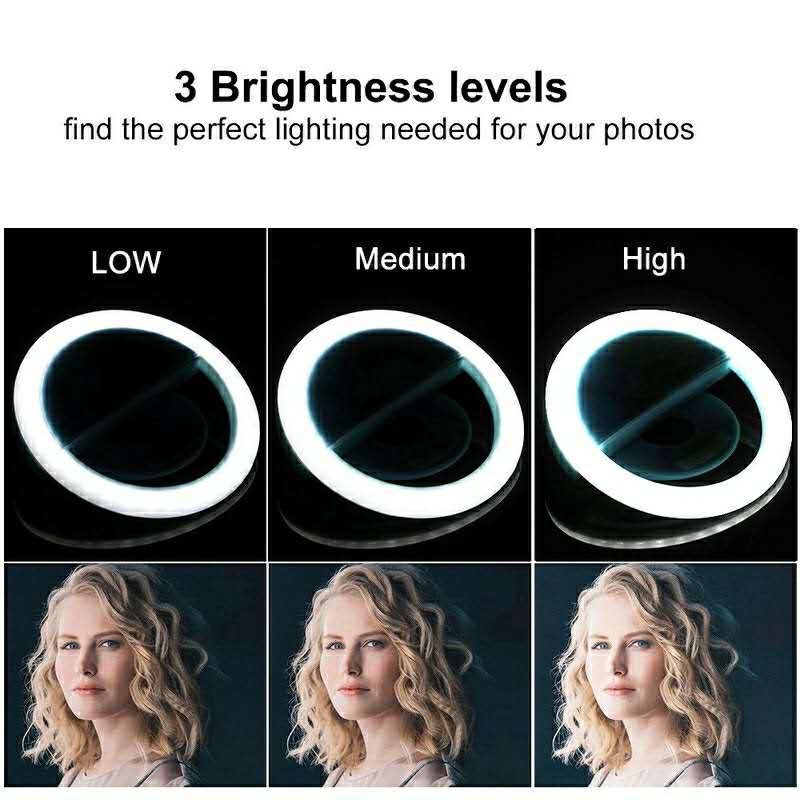 LEDセルフィーリングライト,3レベル調整モード,USB充電 - Photography Lighting Stick のレビューと価格
