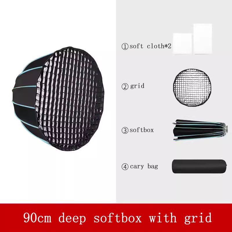 90cm ソフトボックス グリッド付き 16リブ ディープパ - Photography Lighting Umbrella のレビューと価格