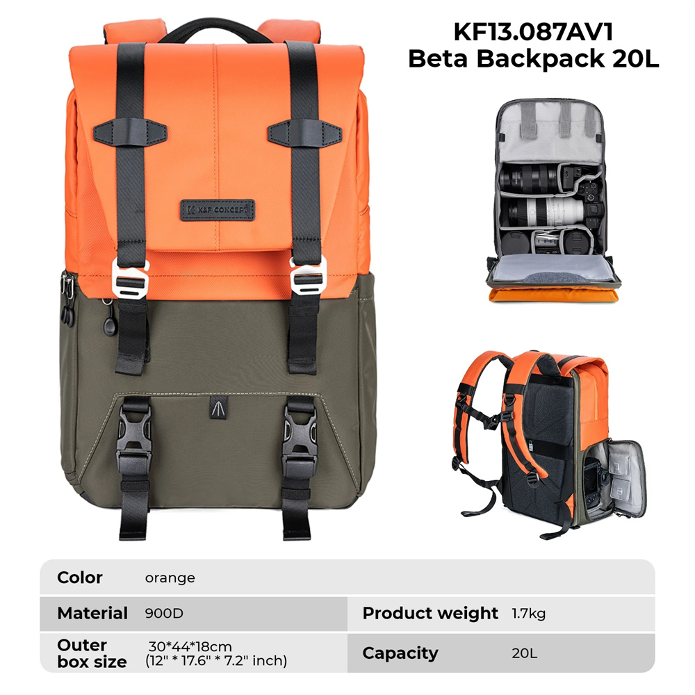 K&F CONCEPT カメラバックパック 旅行用写真撮影バ - Photography Lighting Bag のレビューと価格