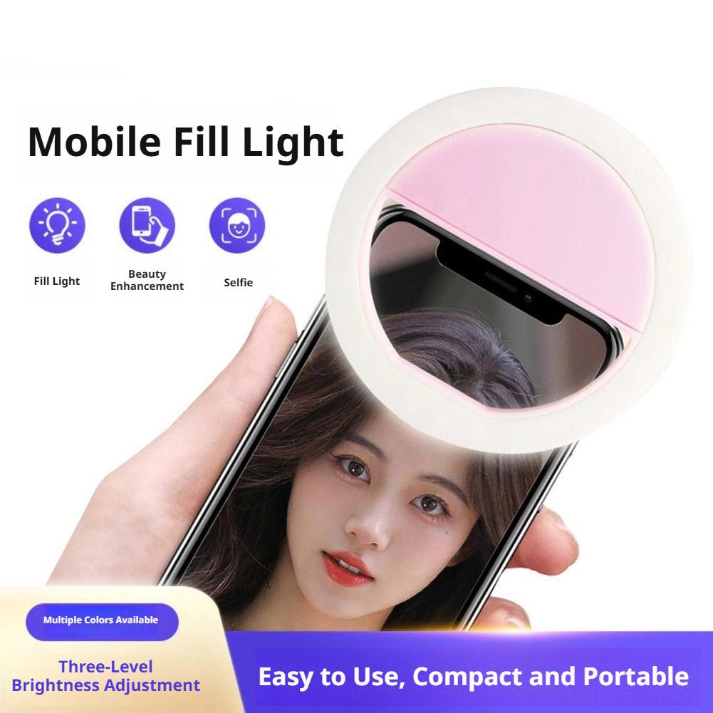 クリップ式自撮りリングライト 充電式USB充電 3段階の明る - Photography Lighting Stick のレビューと価格