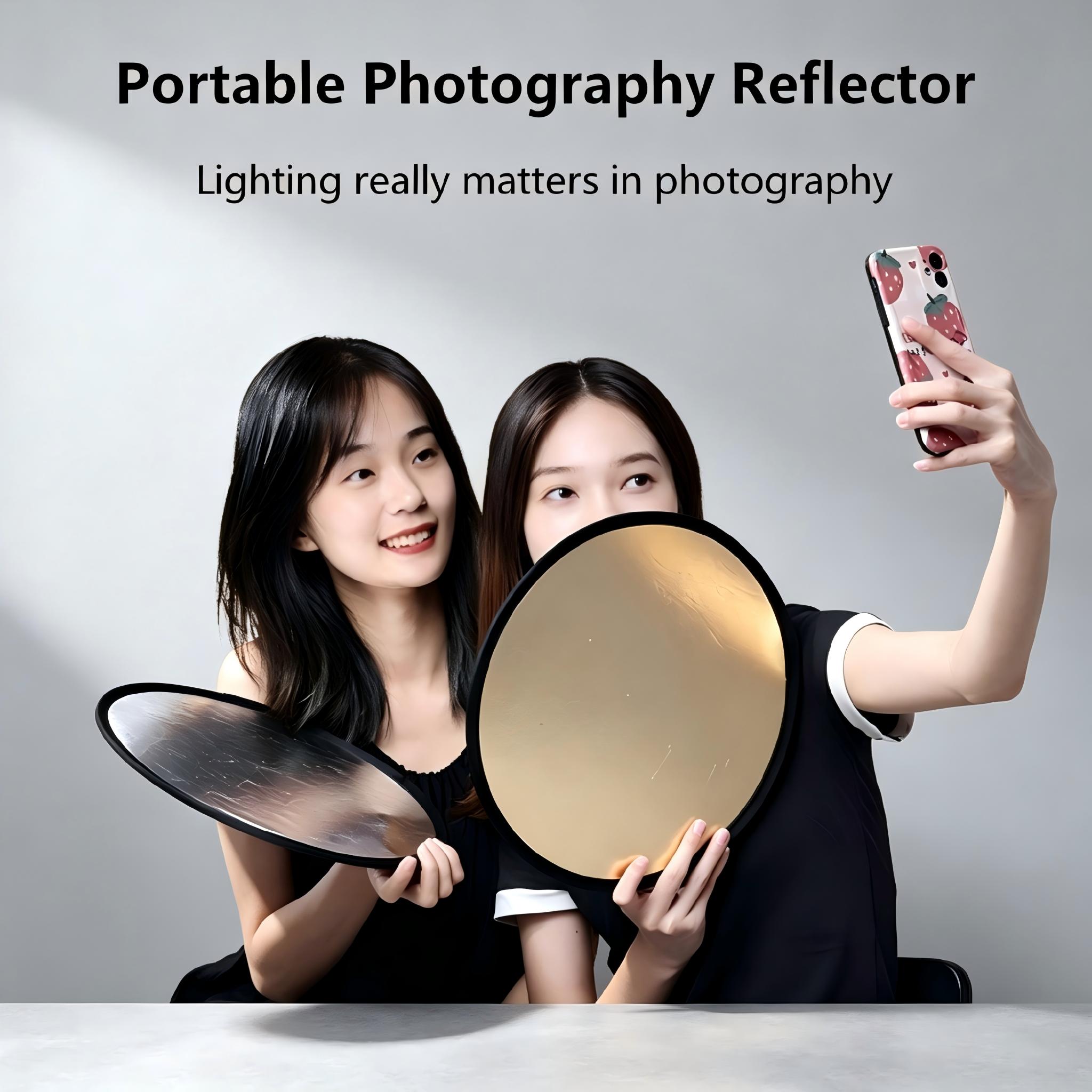 30cm、60cm 丸型両面シルバーホワイトリフレクター 折 - Photography Lighting Bag のレビューと価格