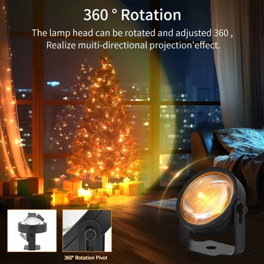Tuya-インテリジェントLEDサンセットプロジェクターラン - Photography Lighting Diy のレビューと価格