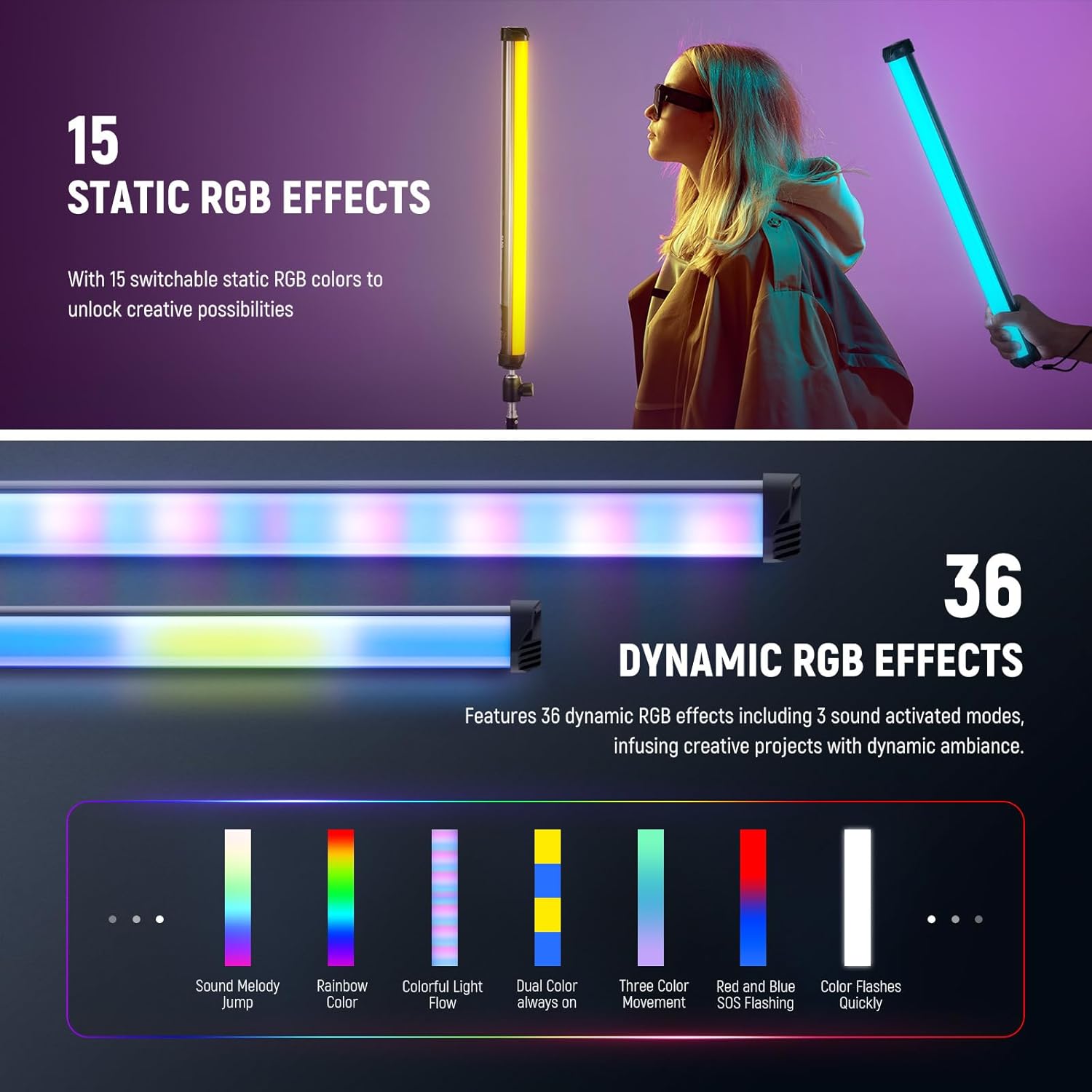 NEEWER ベーシック 21インチ 磁気RGBライトワンド - Photography Lighting Grid のレビューと価格