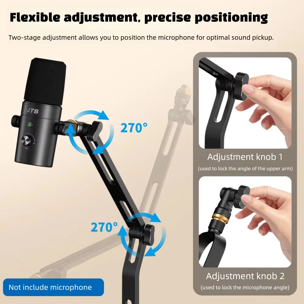 折りたたみ式デスクトップマイクスタンド AM8 K669B  - Boom Arm Stand のレビューと価格