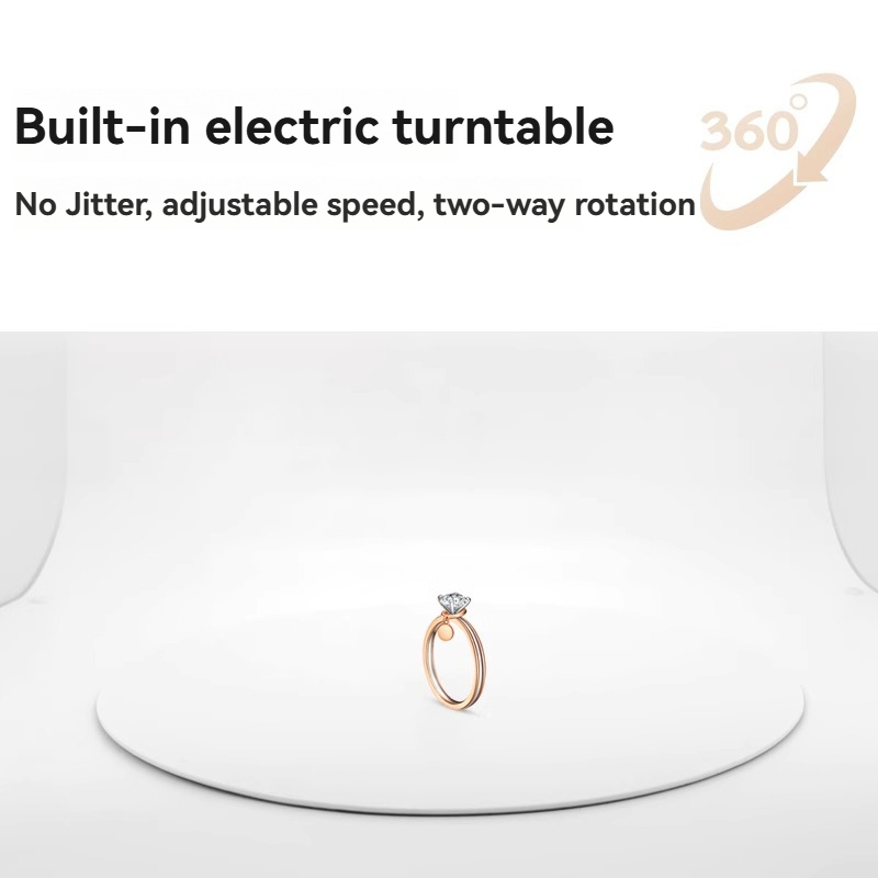 ジュエリー撮影用ライトボックス、静物撮影テーブル、電動回転台 - Photography Still Life Lighting のレビューと価格