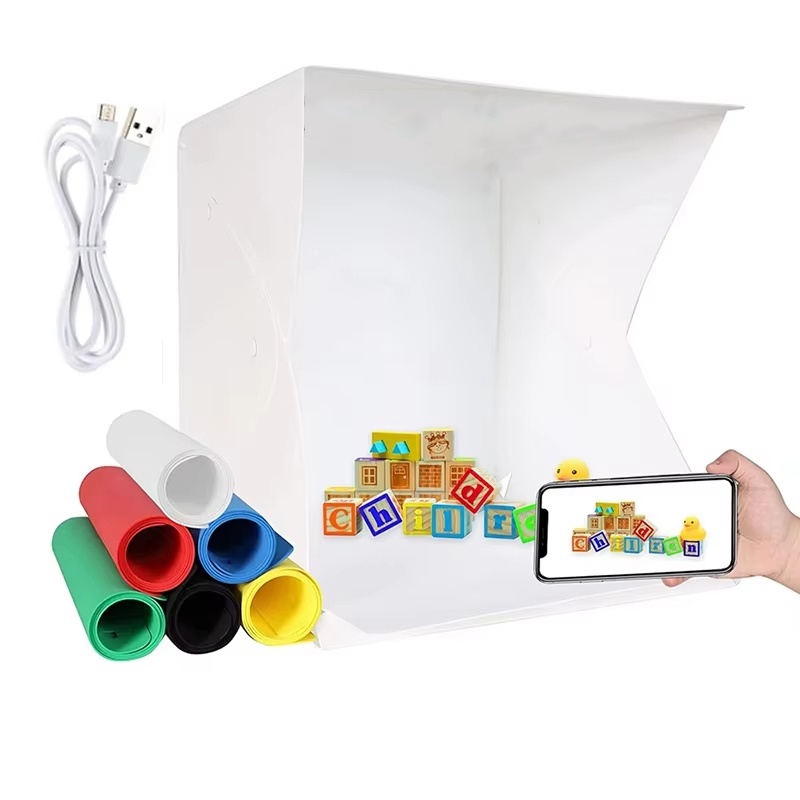 折りたたみ式ライトボックス ポータブル写真撮影用LEDフォト - Photography Lighting Tent のレビューと価格