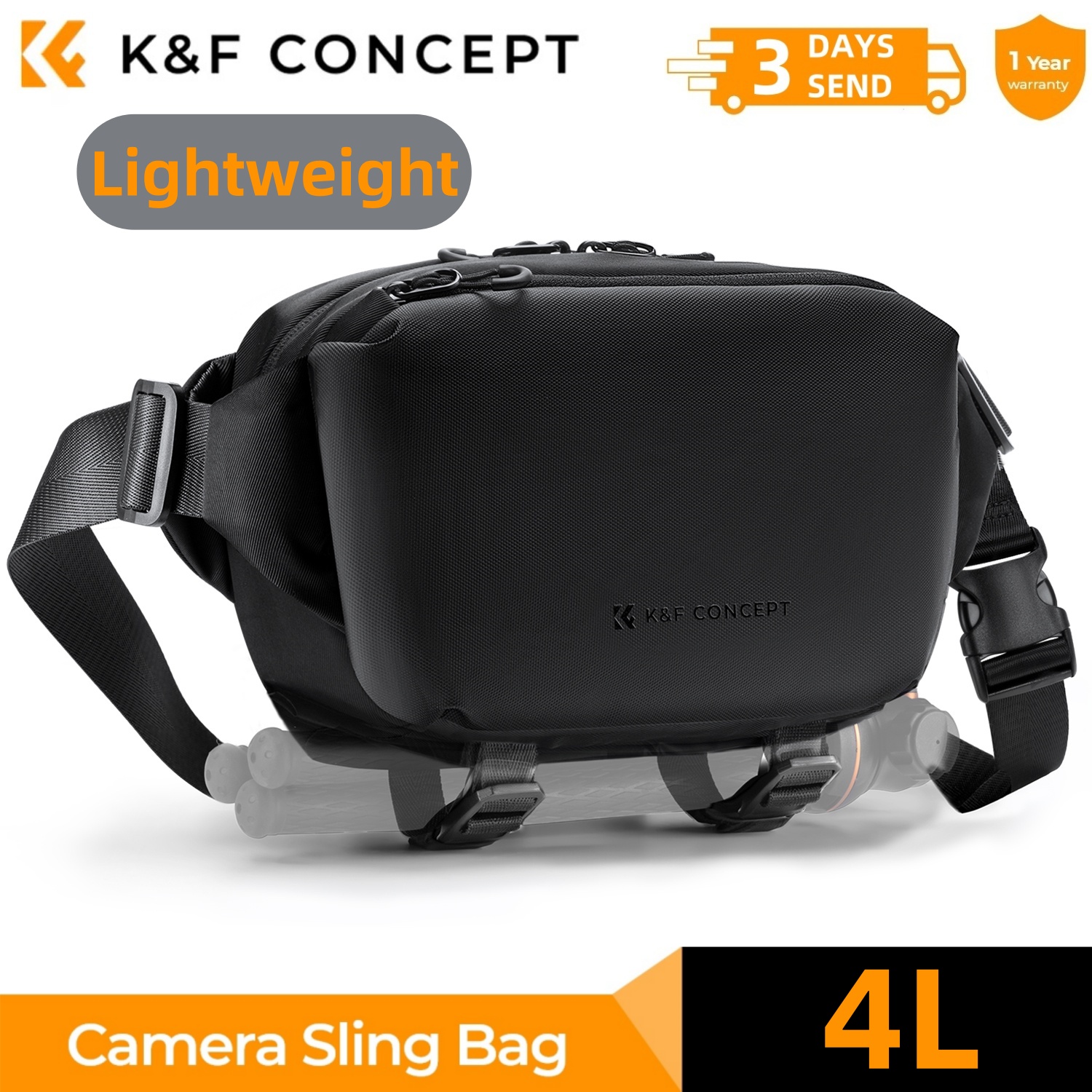 K&F CONCEPT 4L カメラスリングバッグ軽量旅行写 - Photography Lighting Bag のレビューと価格