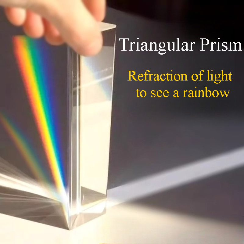 1PC レインボー三角プリズム K9 クリスタル光学ガラス光 - Lighting Glass Photography のレビューと価格