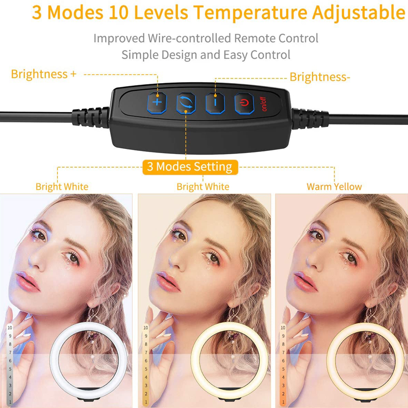 10インチ自撮りリングライト写真撮影用フィルライトLEDリン - Photography Lighting Stick のレビューと価格