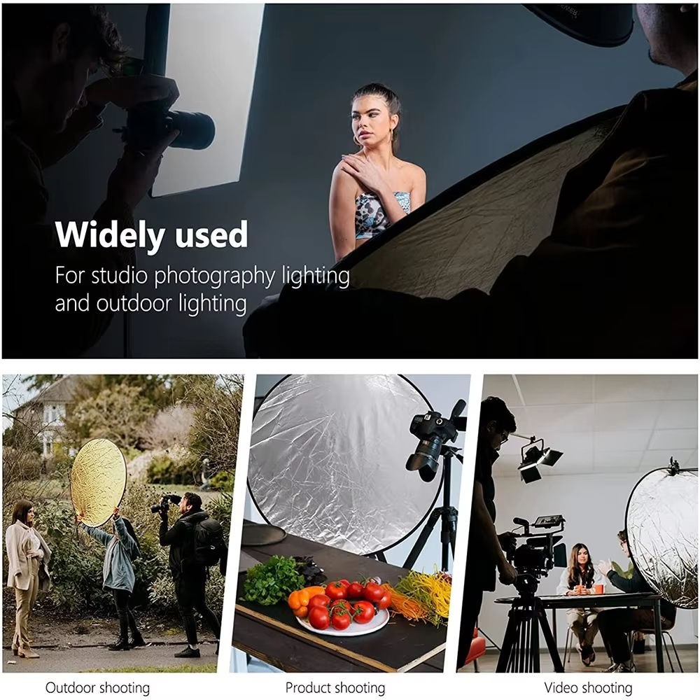 ポータブル 5 in 1 折りたたみ式写真撮影用リフレクター - Photography Lighting Bag のレビューと価格