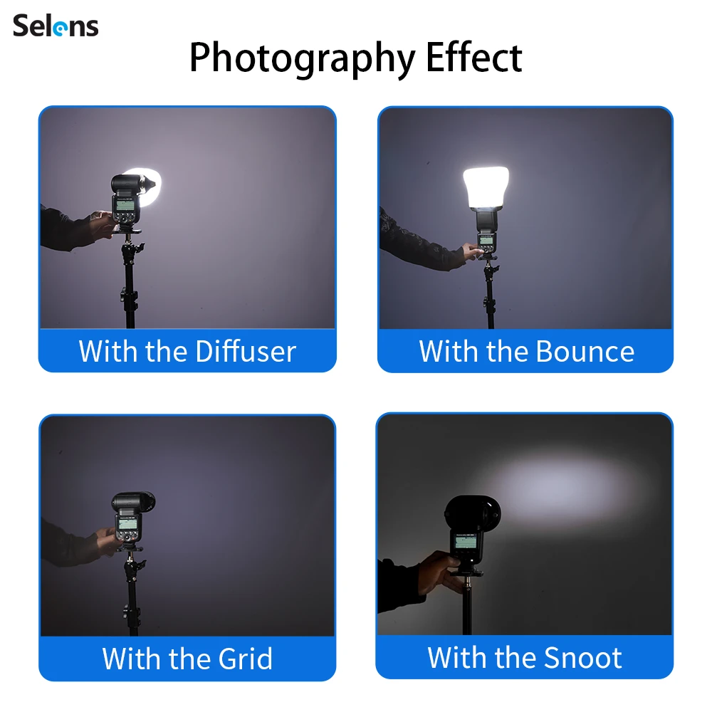 Selens-磁気ジェルアクセサリー,ライトチューブ,7色, - Snoot Flash Modifier のレビューと価格