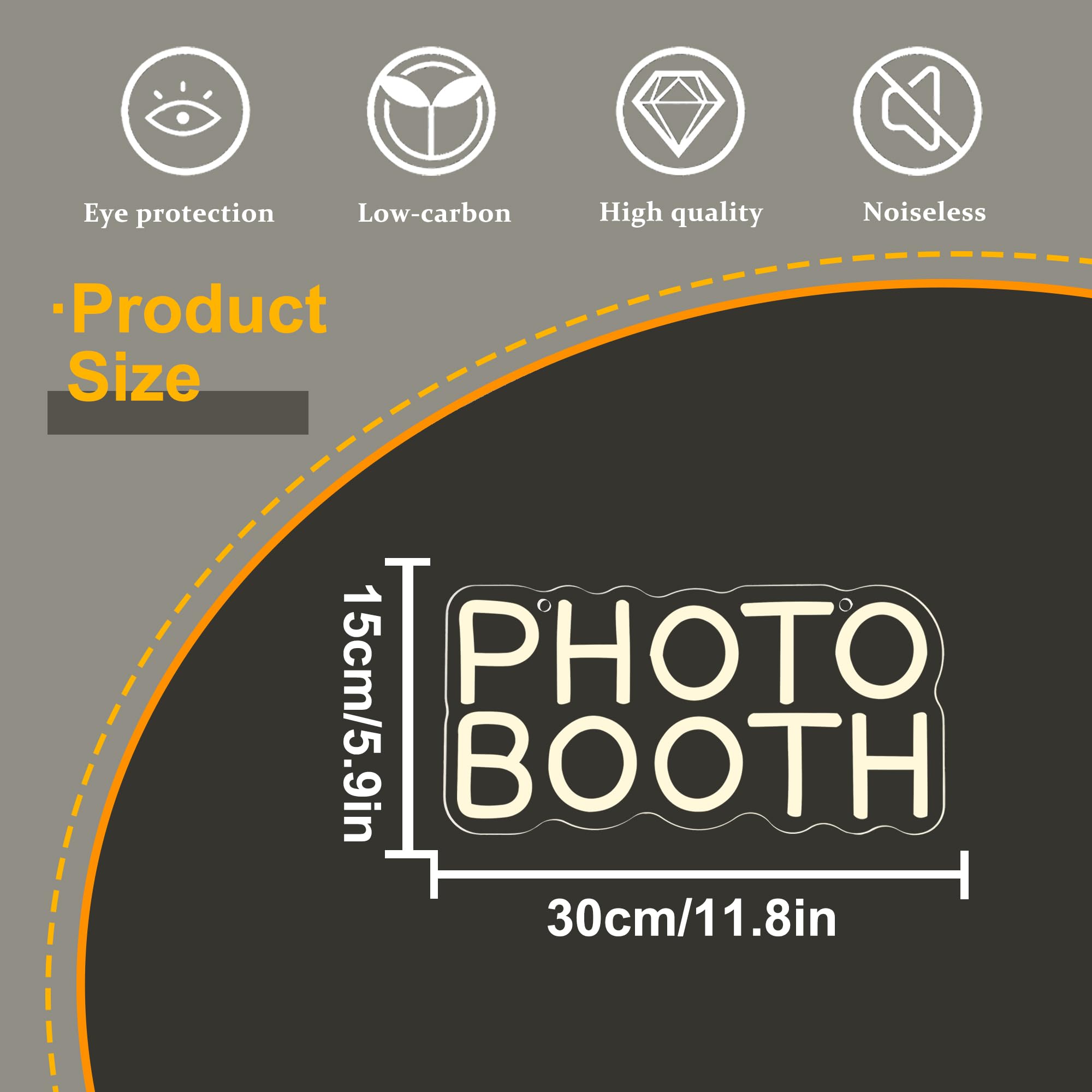 フォトブースネオンサイン、調光可能なサインLEDライト、写真 - Photography Lighting Wedding Reception のレビューと価格