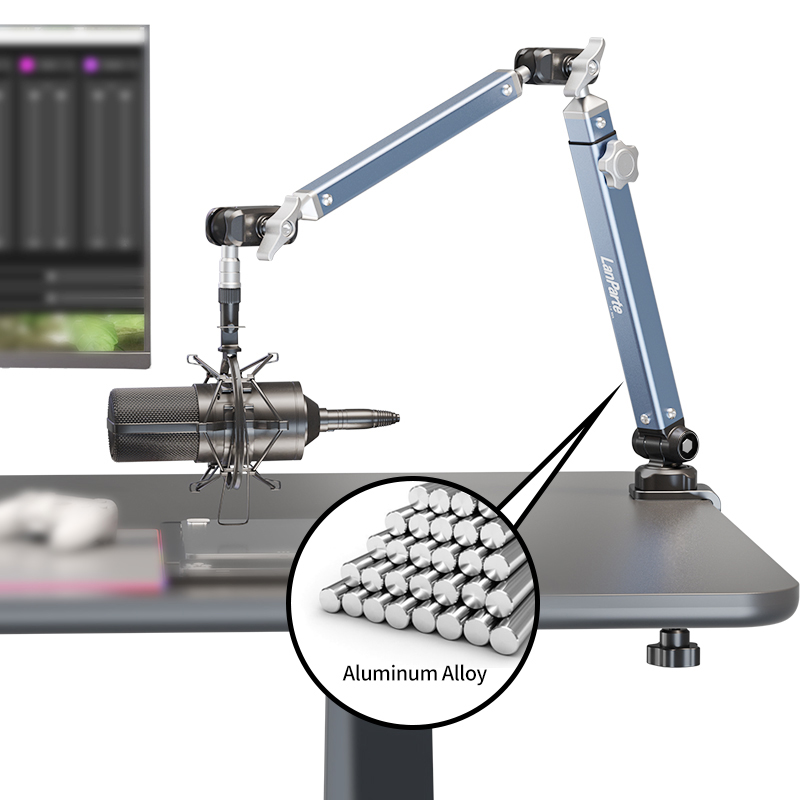 アルミニウム合金製マイクスタンド デスクトップクランプ 36 - Boom Arm Stand のレビューと価格