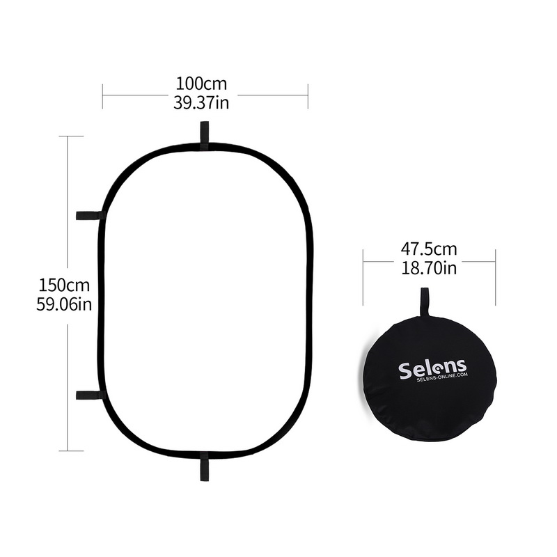 楕円形の折りたたみ式ソフトフォトライト,100x150cm, - Photography Lighting Bag のレビューと価格