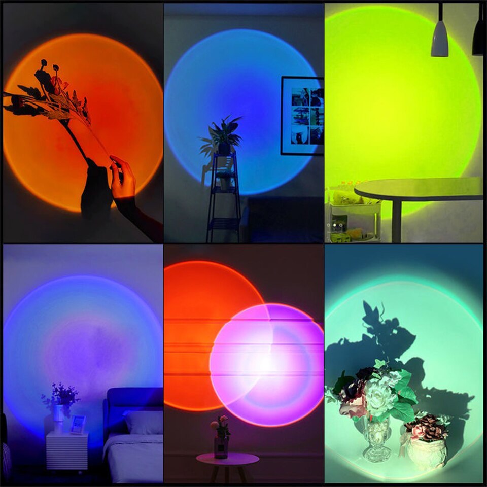 ZK40 LED サンセットランプ常夜灯 USB プロジェク - Photography Lighting Diy のレビューと価格