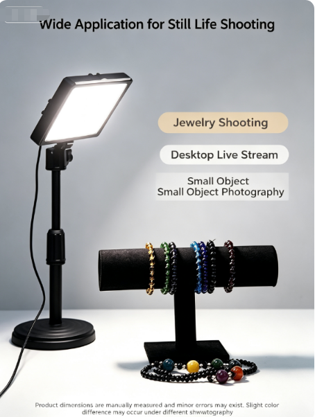 LEDスクエアパネルフィルライト、デスクトップ静物撮影用ラン - Photography Still Life Lighting のレビューと価格